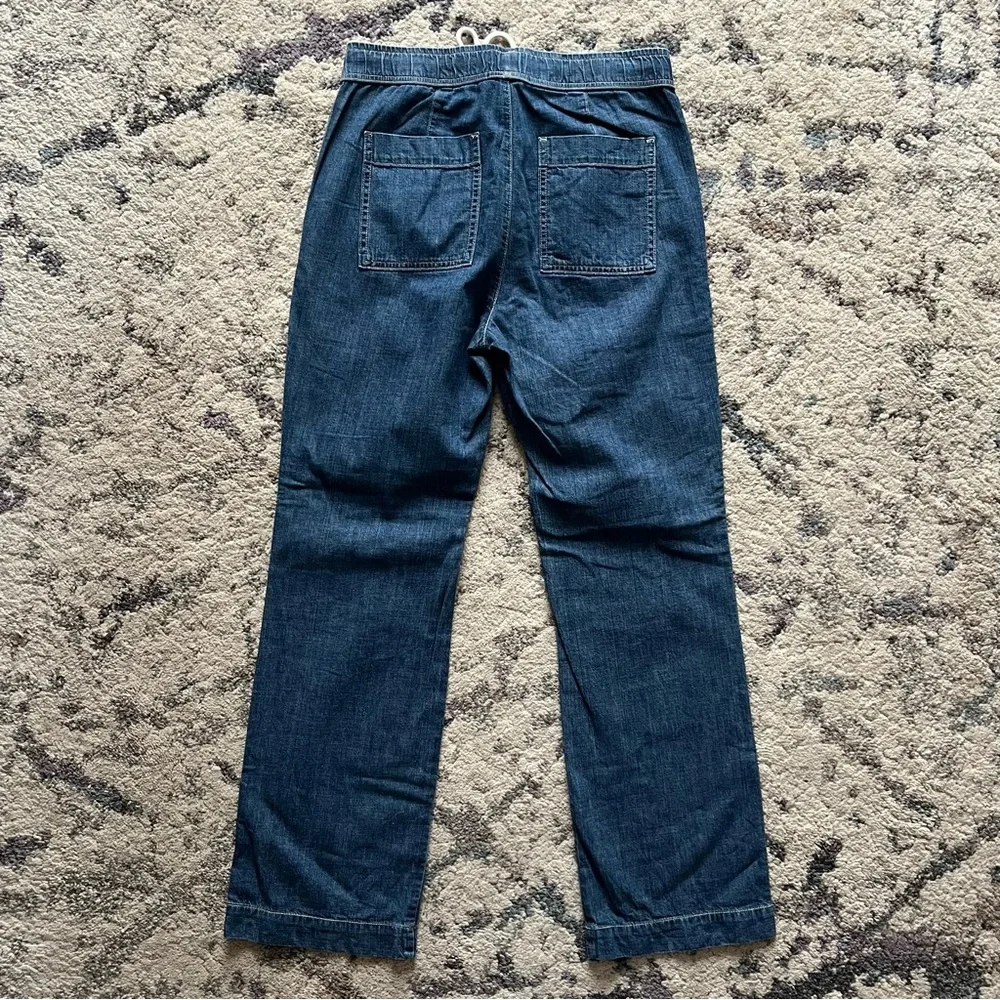 James Perse Blue Straight-Leg Jeans with Drawstring - Picture 5 of 11